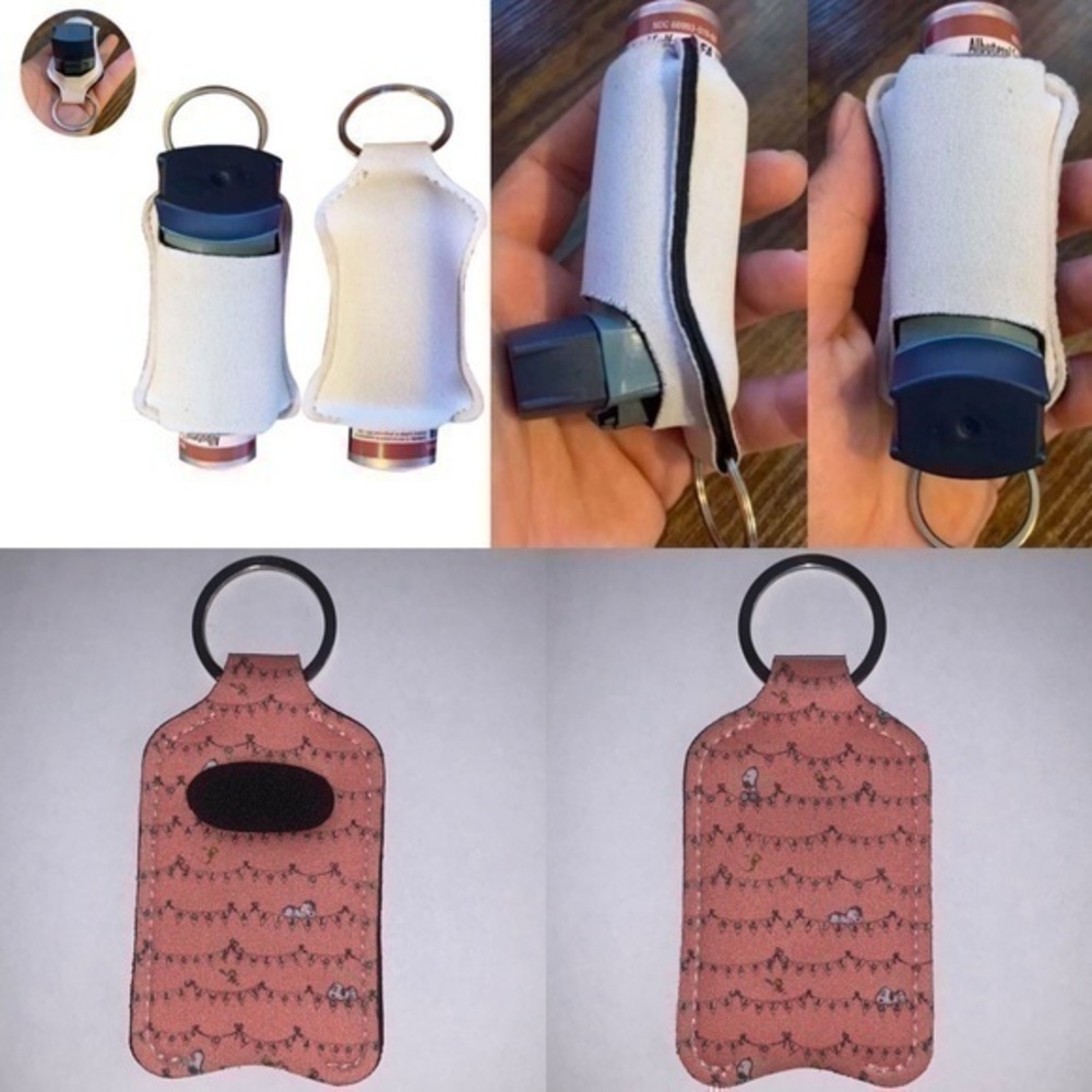 Peanuts Snoopy pink inhaler holder new
